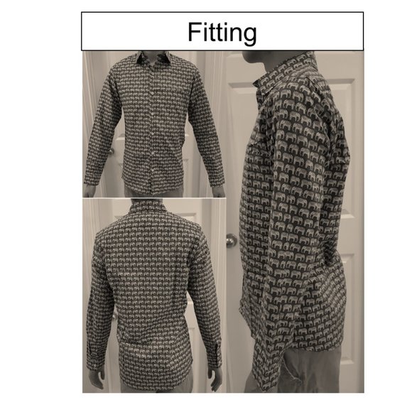 Black Button-up Shirt with Cherry Print - Picture 3 of 3